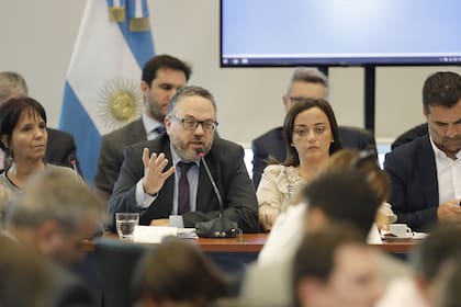 Al lado de Marcó del Pont, el ministro Kulfas defendió el proyecto