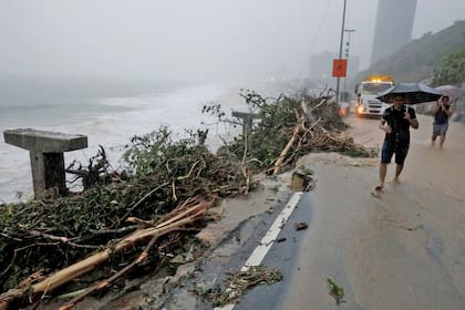 Una tormenta que provocó destrozos en Río de Janeiro