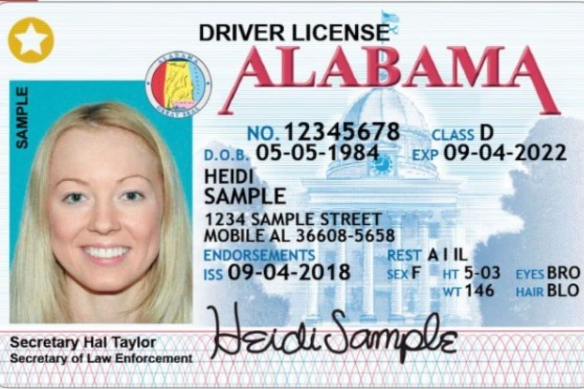 Alabama comenzó a emitir la identificación Real ID, conocida en la entidad como Star ID, a principios de 2012