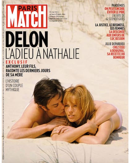 Alain y Nathalie Delon en la tapa de Paris Match