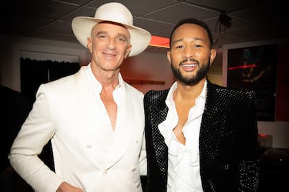 Alan Faena y John Legend en el marco del evento que organizó el empresario