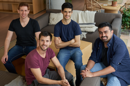 Alan Helouani, Sacha Landesmann, Emlio Di Marco y Mario León, los fundados de Aument