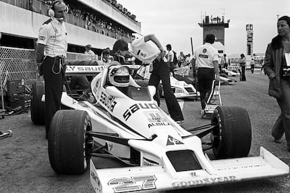 Alan Jones, Frank Williams, Williams-Ford FW06, en el Gran Premio de Francia, Circuito Paul Ricard, el 2 de julio de 1978