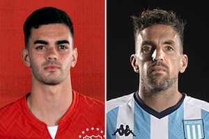 Alan Soñora y Gabriel Hauche, piezas importantes de sus equipos en el clásico de Avellaneda por la Copa de la Liga Profesional.