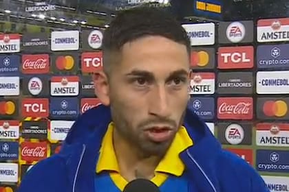 Alan Varela, tras el partido de Boca Juniors ante Deportivo Pereira.
