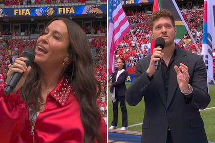 Alanis Morissette y Michael Bublé aparecieron luego de la ceremonia de apertura
