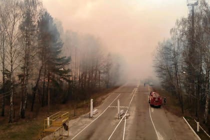 Alarma radioactiva en Ucrania: bomberos luchan contra varios incendios en Chernobyl