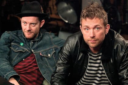 Albarn con el dibujante Jamie Hewlett, la otra parte de Gorillaz
