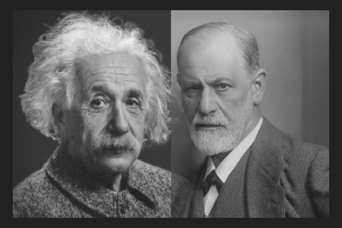 Albert Einstein y Sigmund Freud