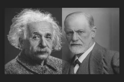 Albert Einstein y Sigmund Freud