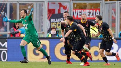 Alberto Brignoli empató el partido en la última jugada