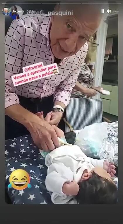 Alberto Cormillot le cambió los pañales a su bebé