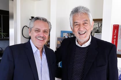 Alberto Fernández y Alberto Rodríguez Saá, en un encuentro durante la última campaña electoral