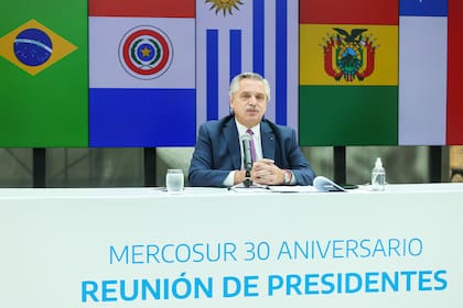 Alberto Fernández, en la reunión de presidentes del Mercosur