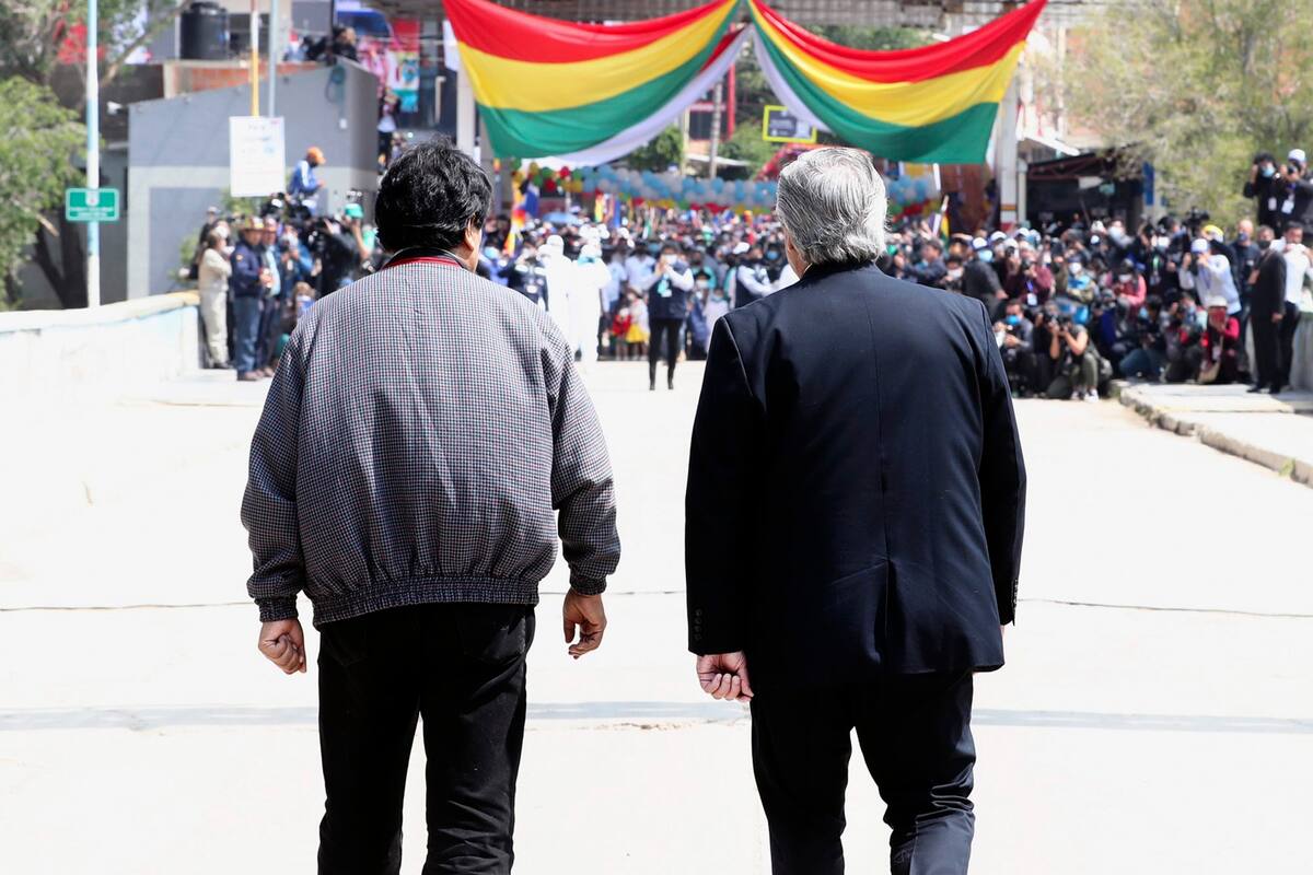 Alberto Fernández acompañó a Evo Morales hasta la frontera con Bolivia.