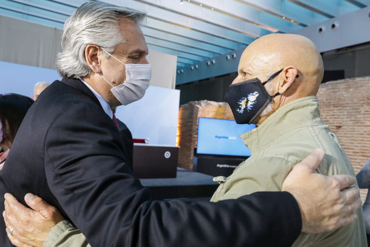 Alberto Fernández agradeció la presencia de lo veteranos en el acto