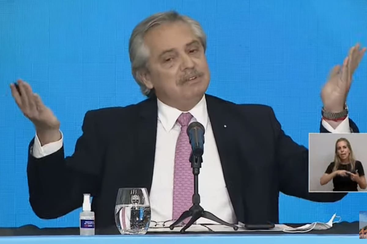 Alberto Fernández al terminar su presentación en Rosario