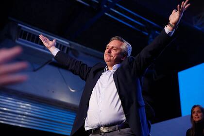 Alberto Fernández al triunfar en las PASO de 2019