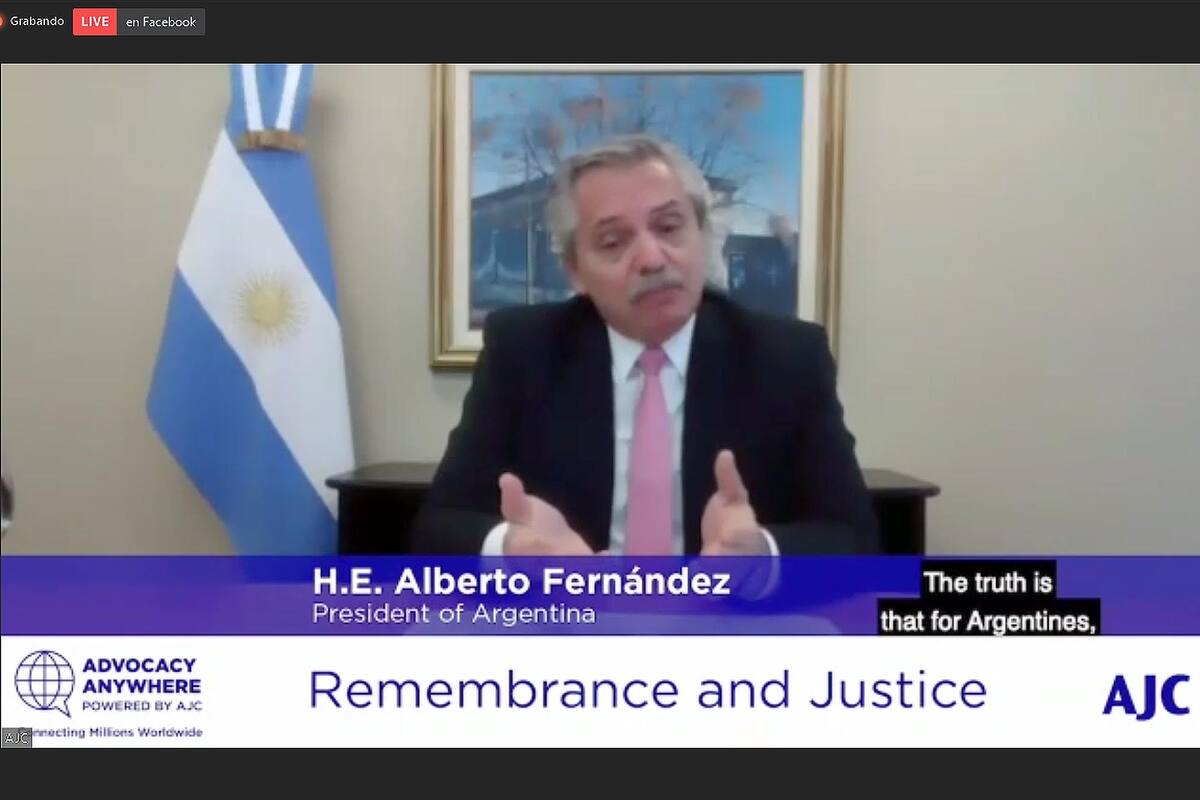 Alberto Fernández AMIA Zoom