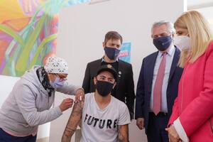 Alberto Fernández, Axel Kicillof y Verónica Magario