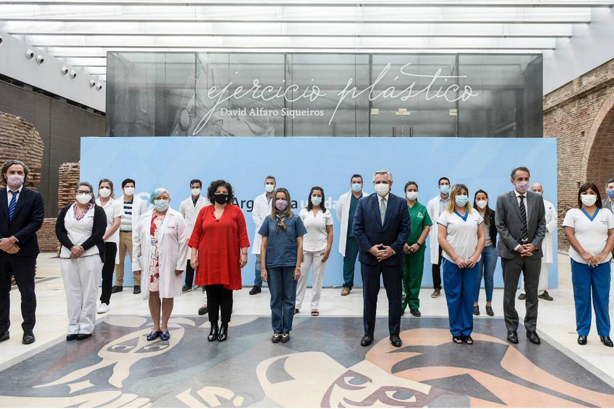 Alberto Fernández, Carla Vizzotti; Santiago Cafiero; Casa de Gobierno; Casa Rosada; anuncio; conferencia