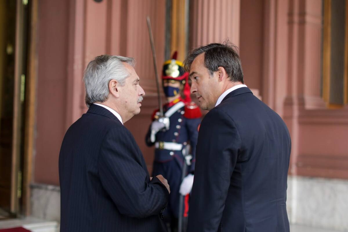 Alberto Fernández con el ministro de Justicia, Martín Soria