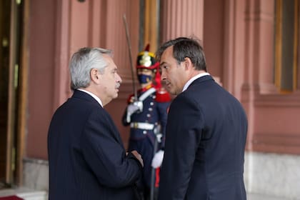 Alberto Fernández con el ministro de Justicia, Martín Soria