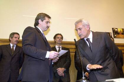 Alberto Fernández junto a "Pepe" Albistur, cuando el actual presidente era Jefe de Gabinete