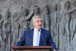 Alberto Fernández durante el acto por el Día de la Independencia en Tucumán