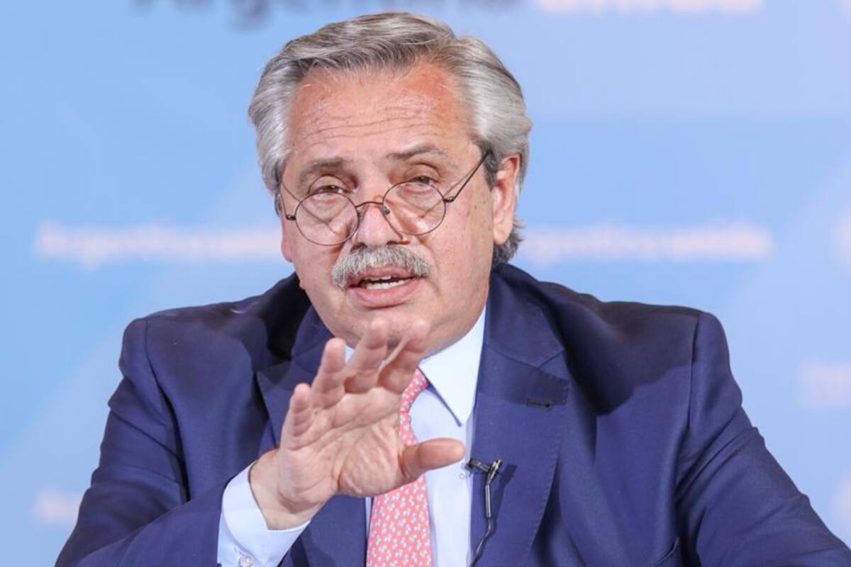 Alberto Fernández, durante el anuncio del viernes de extensión de las medidas por el coronavirus