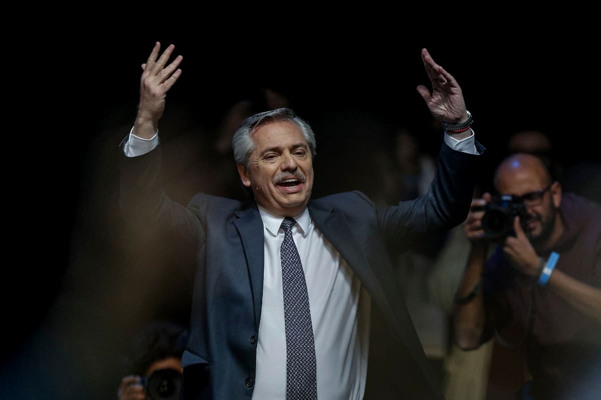 Alberto Fernández durante el cierre de campaña en Córdoba