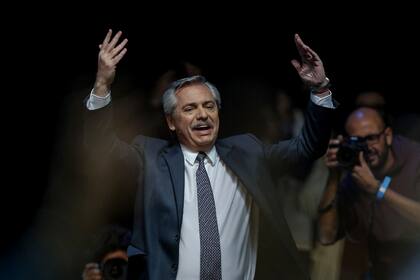 Alberto Fernández durante el cierre de campaña en Córdoba