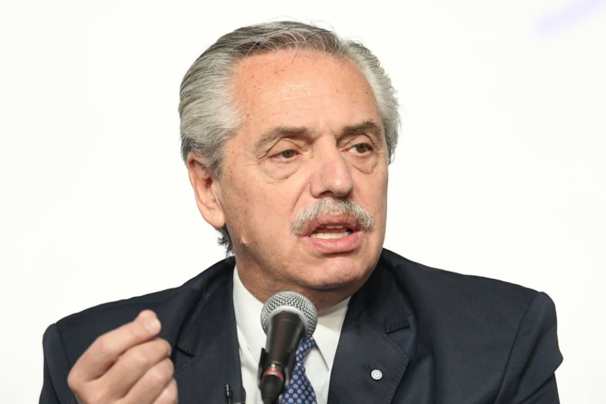 Alberto Fernández durante el evento Foro Valor Argentino