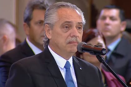 Alberto Fernández durante el Tedeum por el 25 de Mayo