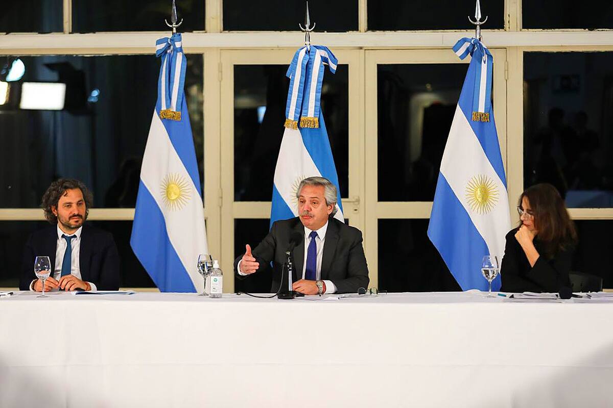 Alberto Fernández durante la presentación del nuevo programa de viviendas