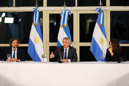 Alberto Fernández durante la presentación del nuevo programa de viviendas