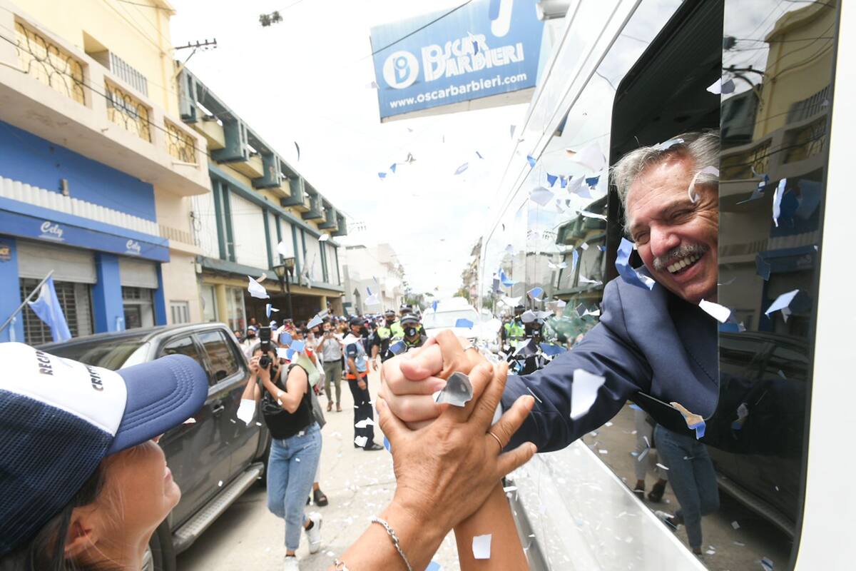 Alberto Fernández, durante la visita a Tucumán en la que planteó la idea de mudar la Capital Federal