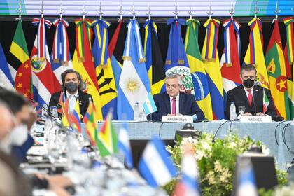 Alberto Fernandez durante la XXII Cumbre de Cancilleres de la CELAC, en enero pasado