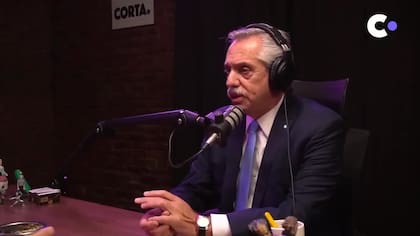 Alberto Fernández, durante su entrevista con Tomás Rebord
