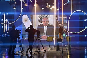 Alberto Fernández durante un encuentro pasado del Coloquio de IDEA