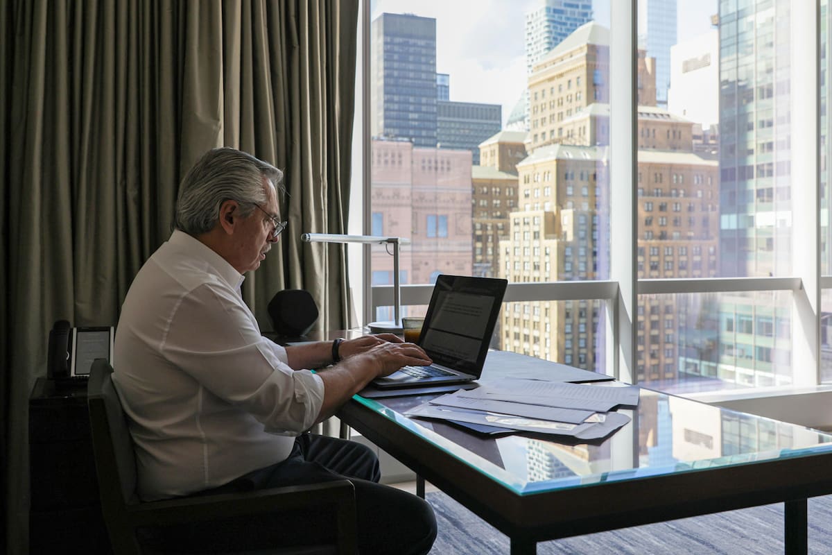 Alberto Fernández, el año pasado, cuando viajó a Nueva York para la Asamblea General de las Naciones Unidas