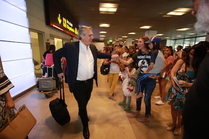 Alberto Fernandez, en Barajas