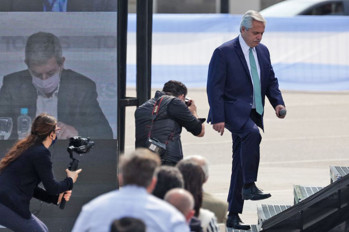Alberto Fernández en Tecnópolis