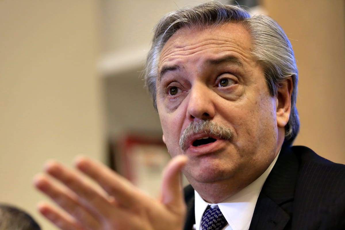 Alberto Fernández en conferencia de prensa