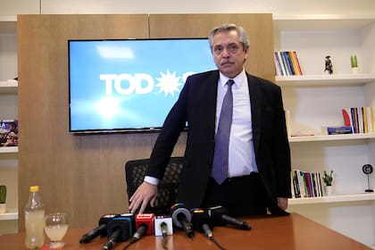 Alberto Fernández en conferencia de prensa