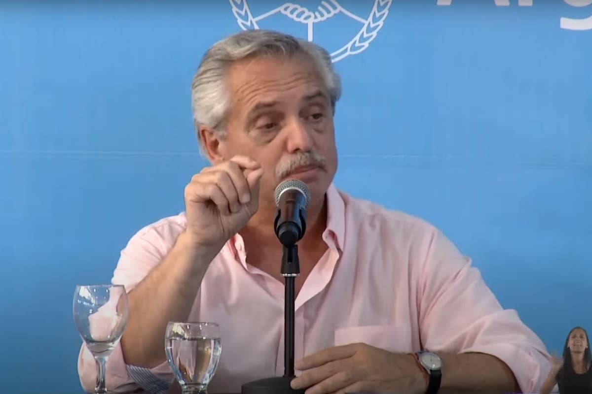 Alberto Fernández en el acto en Chaco