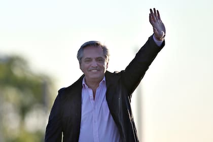 Alberto, durante el acto peronista en La Pampa