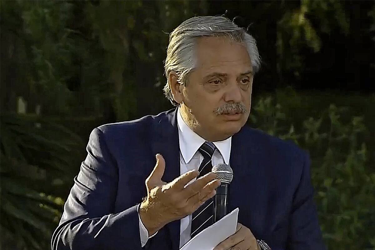 Alberto Fernández en el cierre de la primera reunión de trabajo del Consejo Económico y Social