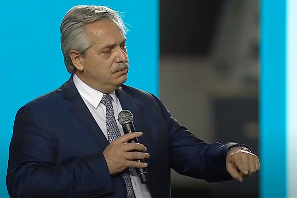 Alberto Fernández en el Estadio Único de La Plata