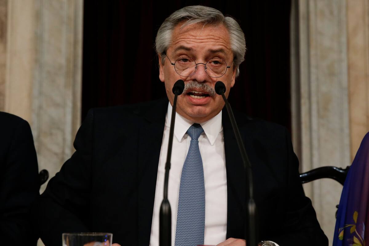 Alberto Fernández en la apertura de las sesiones legislativas 2020